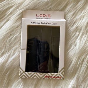 NWT Lodis Leather Adhesive Tech Card Case
